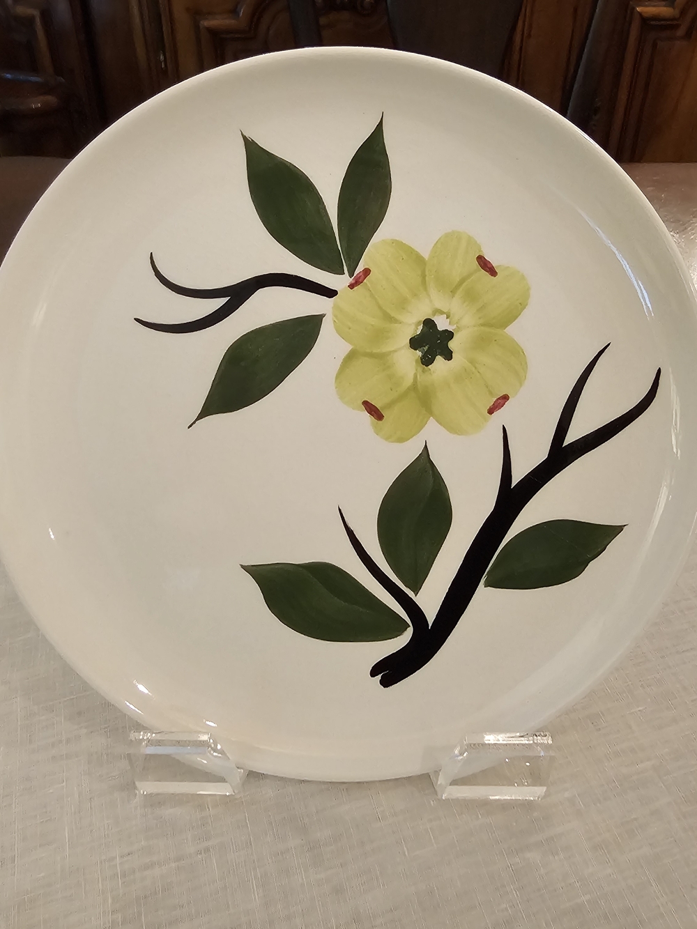 Vintage Mid Century Dixie Dogwood by Blue Ridge Southern Luncheon Plate 9 1/2"